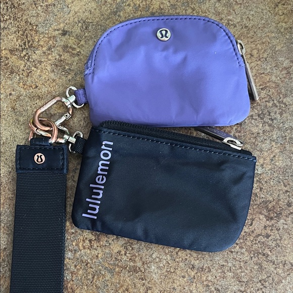 Lululemon Navy and Purple Keychain Accessory Pouches - Picture 1 of 11